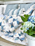 Denim & Lace Patchwork Star Quilt Kit + Pattern