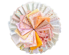 sherbet colored fat quarter bundle of 44 fabircs in a circle