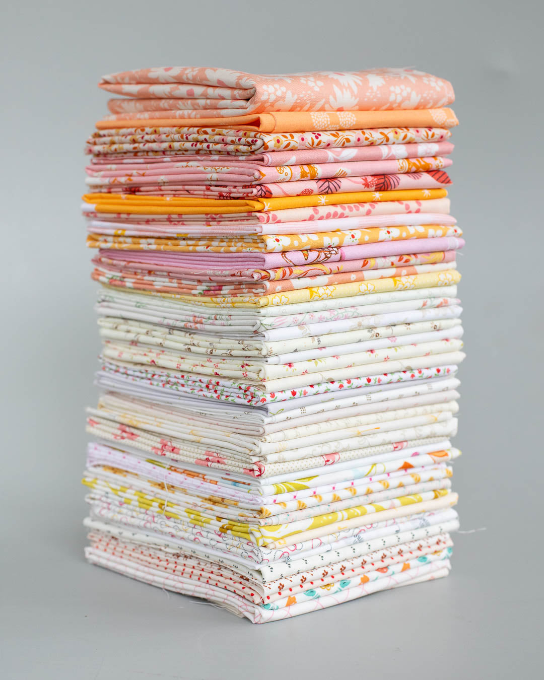 sherbet colored fat quarter bundle of 44 fabircs