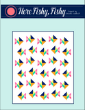 Here Fishy, Fishy Quilt Pattern Patchwork - PDF Pattern