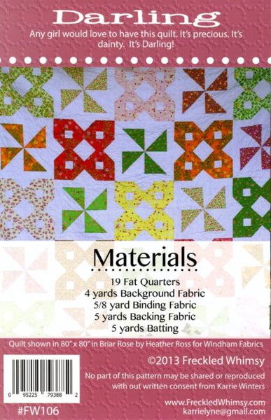 Darling Quilt Pattern by Freckled Whimsy